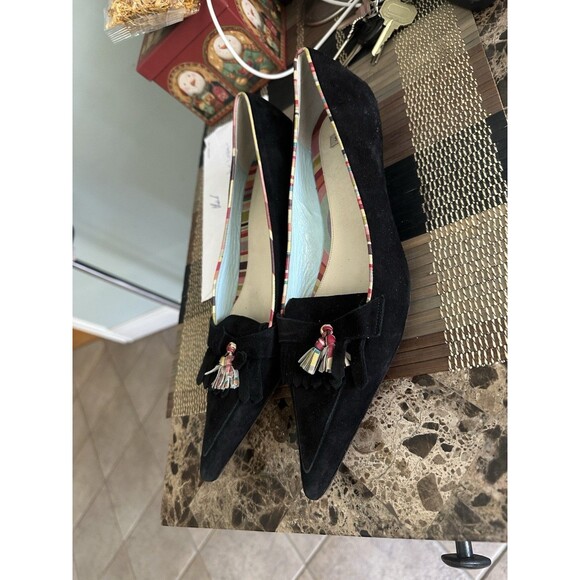 Paul Smith   suede  small hill  Shoes Black   Size  EU 38  pointy  elegant - Picture 13 of 15